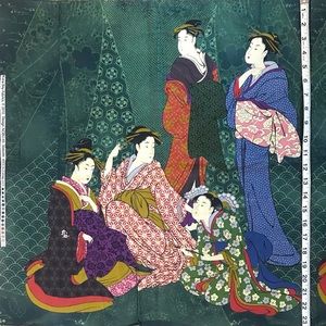 NWOT Kona Bay ‘Nobu Fujiyama’ Textile Pearls of Japan NOBU-65; Geishas; Quilting